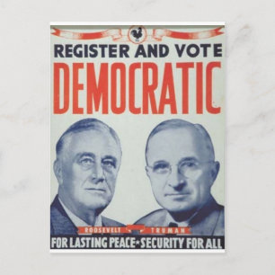 1944 Roosevelt - Truman Briefkaart
