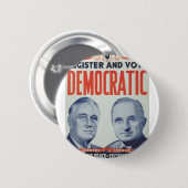 1944 Roosevelt - Truman Ronde Button 5,7 Cm (Voorkant /achterkant)