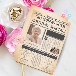  1945 80ste Verjaardag Poster - Gepersonaliseerde  Feestdagenkaart