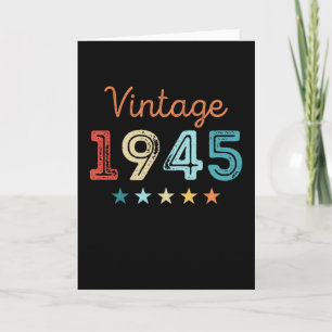 1945 80ste verjaardag van de retro van de geboort kaart