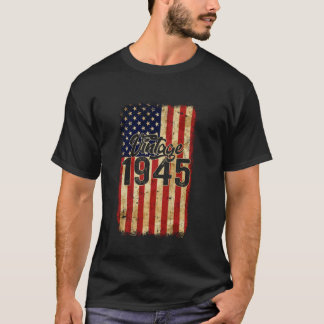  1945 Amerikaanse vlag 80ste verjaardagscadeaus 80 T-shirt