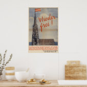 1945 Austrian Poster Free again! Independence (Cuisine)