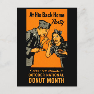 1945 Donut Poster Briefkaart