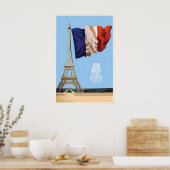 1945 Poster celebrating the liberation of France (Cuisine)