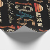 1945 Vintage 80ste verjaardag Cadeaupapier (Hoek)