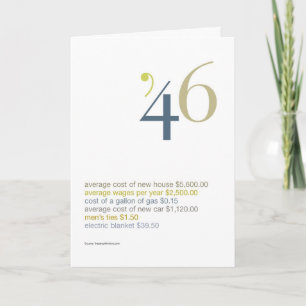 1946 Birthday Fun Facts Kaart