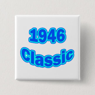 1946 Classic Blue Vierkante Button 5,1 Cm