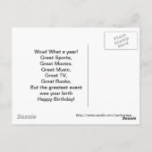 1946 Grands événements Carte d'anniversaire (Dos)