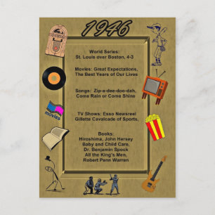 1946 Great Events Birthday Card Briefkaart
