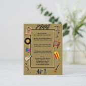 1946 Grote evenementen Verjaardag Kaart (Staand voorkant)