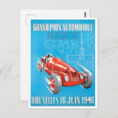 1946 Grote Prijs race Brussel Briefkaart (Voorkant / Achterkant)
