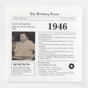 1946 Krant Verjaardagsservet Servet