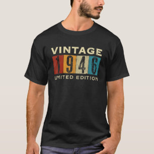 1946 Retro Cadeaus 80 Jaar Oud Vintage 80e Verjaar T-shirt