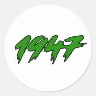 1947 jaar van onafhankelijkheid Pakistan Ronde Sticker