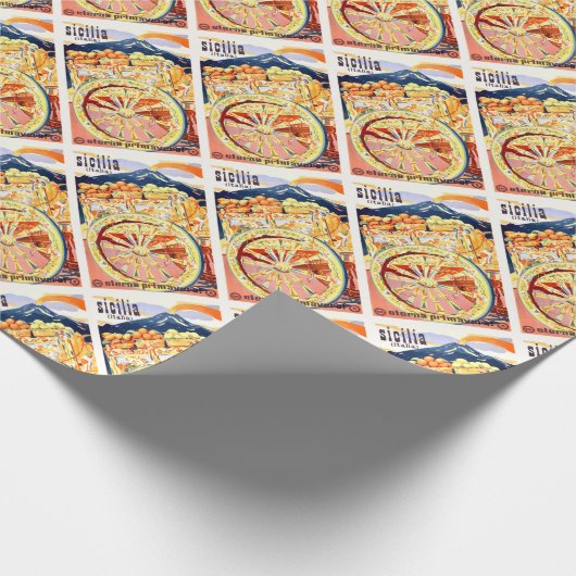 1947 Sicilië - reisposter eternal Spring Cadeaupapier (Hoek)