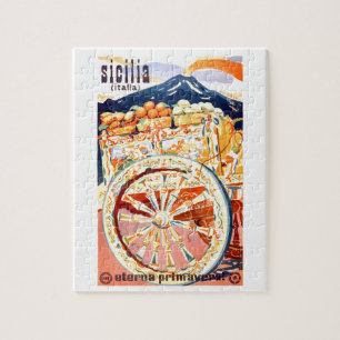 1947 Sicilië - reisposter eternal Spring Legpuzzel