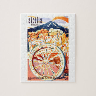 1947 Sicilië - reisposter eternal Spring Legpuzzel