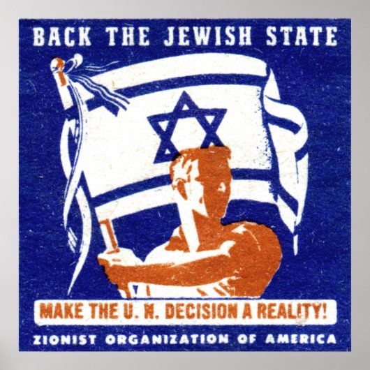 1947 Zionistisch Poster (Voorkant)