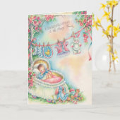 1948 Baby - Gefeliciteerd Kaart (Gele Bloem)