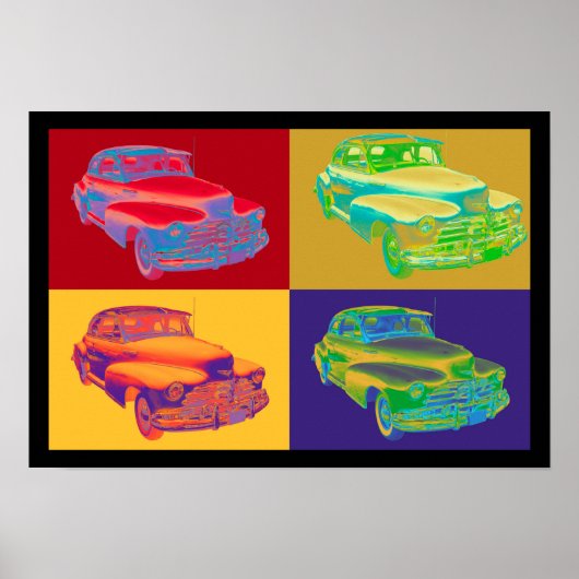1948 Chevrolet Fleetmaster Antiek Car Pop Art Poster (Voorkant)