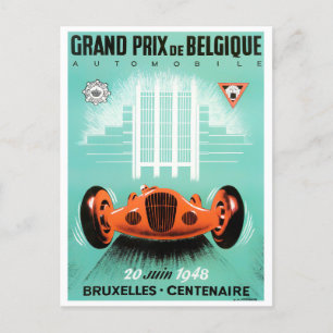 1948 Grote Prijs race Brussel Briefkaart