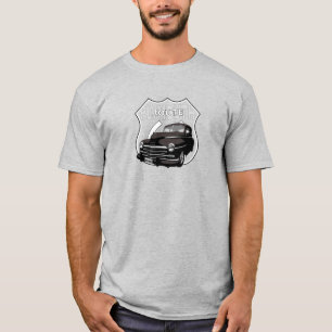 1948 Plymouth Chrysler. Mopar. Zwarte Hotrod. VS. T-shirt