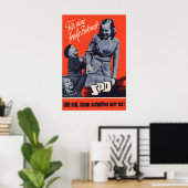 1949 German Labour Party SPD Election Poster For a (Bureau à domicile)