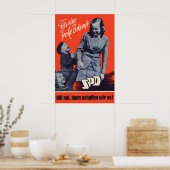 1949 German Labour Party SPD Election Poster For a (Cuisine)