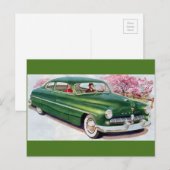 1949 groene kwiksedan briefkaart (Voorkant / Achterkant)