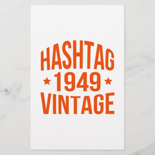 1949 Hashtag Briefpapier (Voorkant)