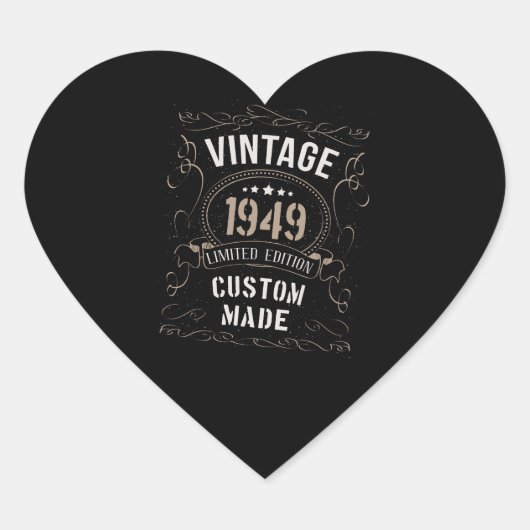 1949 Limited Edition Custom made Hart Sticker (Voorkant)