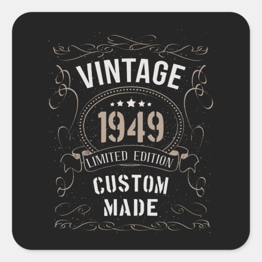  1949 Limited Edition Custom made Vierkante Sticker (Voorkant)