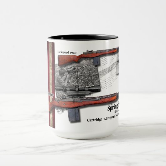 1949 Springfield M14 Precision Coffee-Mok Mok (Midden)