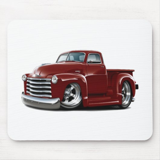 1950-52 Chevy Maroon Truck Muismat (Voorkant)