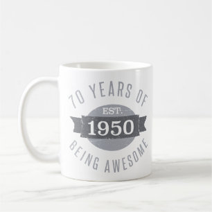 1950 70e verjaardag Geweldige voor mannen Koffiemok