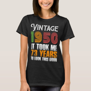 1950 73 jaar oud vaderlandslievendag t-shirt