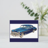 1950 Blue DeSoto Briefkaart (Staand voorkant)