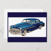1950 Blue DeSoto Briefkaart (Voorkant / Achterkant)