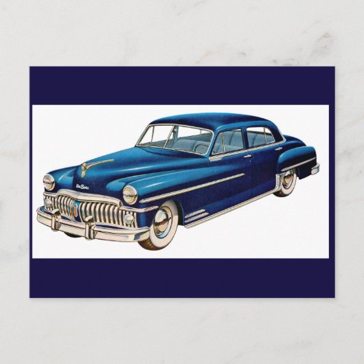 1950 Blue DeSoto Briefkaart (Voorkant)