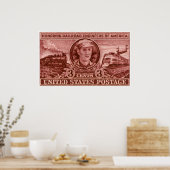 1950 Casey Jones Railroad Stamp Poster (Keuken)