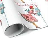 1950 dame die kerstpost controleert cadeaupapier (Rol Hoek)