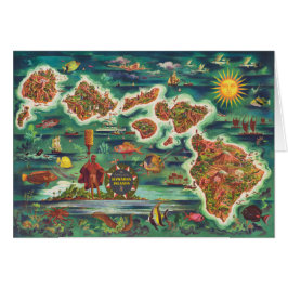 1950 Dole Map of Hawaii Joseph Feher Oil Paint