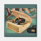 1950 draagbare platenspeler en magneet (Voorkant)