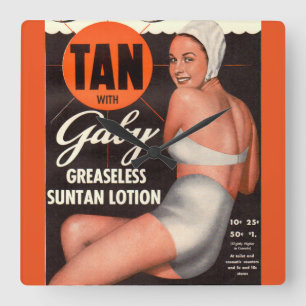 1950 Gaby Suntan Lotion and Vierkante Klok