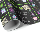 1950 Geboortejaar Trivia Cadeaupapier (Rol Hoek)