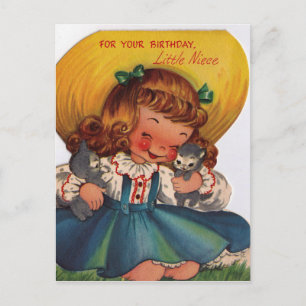 1950 Happy Birthday kleine Niece Briefkaart