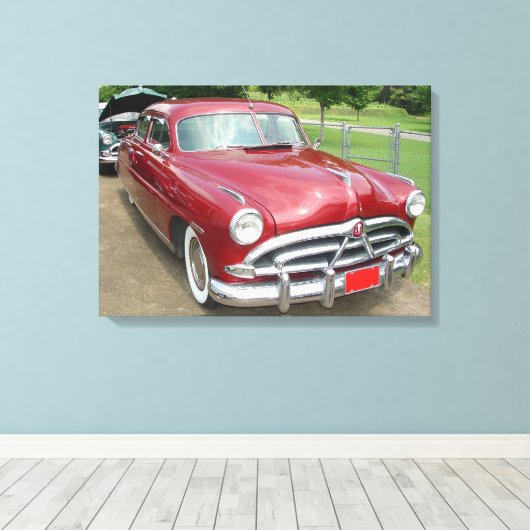 1950 Hudson Pacemaker Poster Canvas Afdruk (Insitu (Houten vloer))