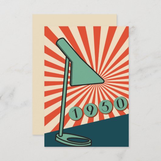 1950 Inspirerende Uitnodiging. en elegant Kaart (Voorkant / Achterkant)