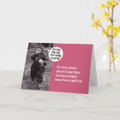  1950-jarige kaarthouder voor haar kaart (Gele Bloem)