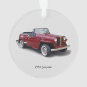 1950 Jeepster-acrylornament Ornament (achterkant)